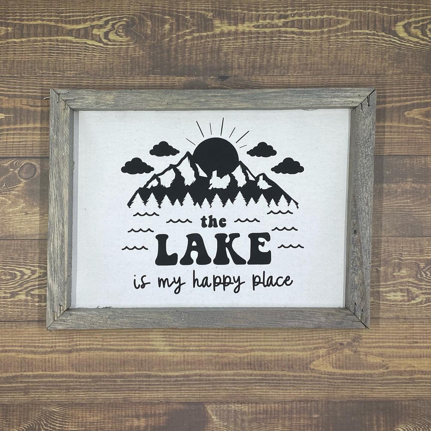 Wall Decor - "The Lake Is My Happy Place"