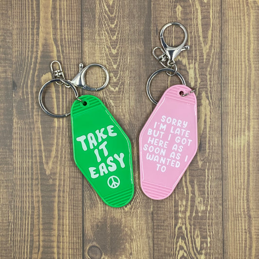 Vintage Motel Style Key Chains