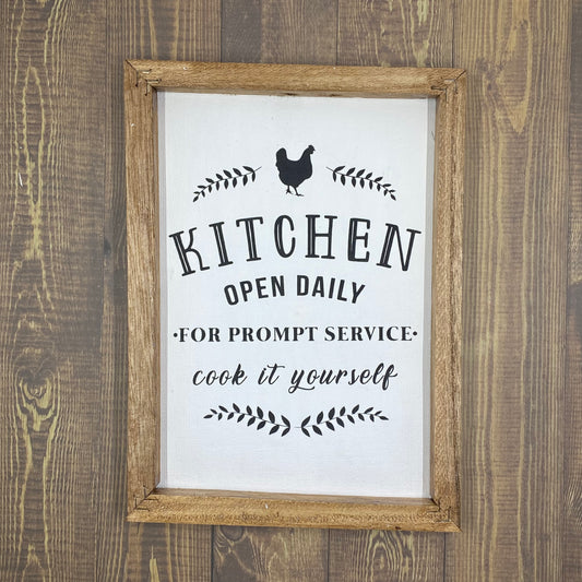 Wall Decor - "Kitchen Open Daily"